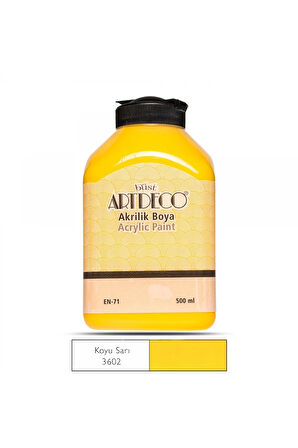 Akrilik Boya 500ml Koyu Sarı 3602