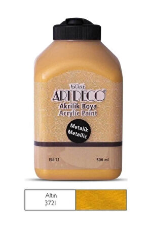 Metalik Akrilik Boya 500ml Altın 3721