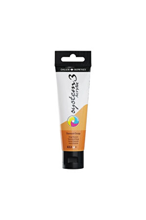Daler Rowney System 3 Akrilik Boya 150ml 653 Fluoro Orange