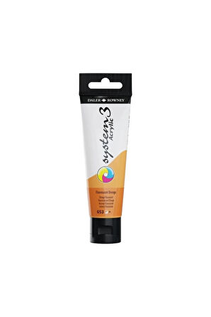 Daler Rowney System 3 Akrilik Boya 150ml 653 Fluoro Orange