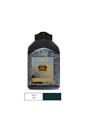Gold Multi Surface Akrilik Boya 500 ml  360 Siyah