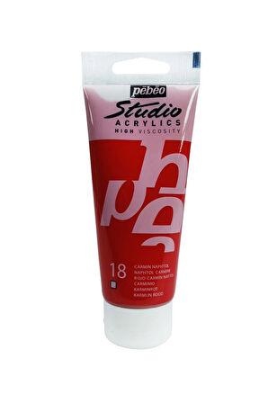 Studio Akrilik Boya - Napthol Carmine - 100ml - N:18