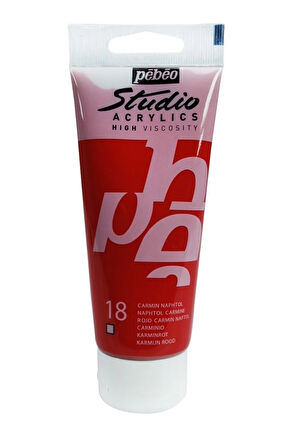 Studio Akrilik Boya - Napthol Carmine - 100ml - N:18