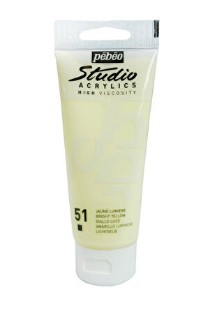 Studio Akrilik Boya - Bright Yellow - 100ml - N:51
