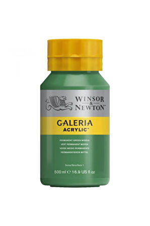 Winsor & Newton Galeria Akrilik Boya 500ml - Permanent Green Middle 484