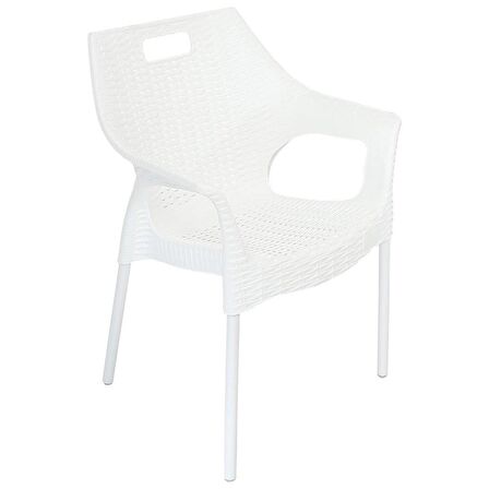 Mandella Star Rattan Koltuk (2 Adet) BEYAZ