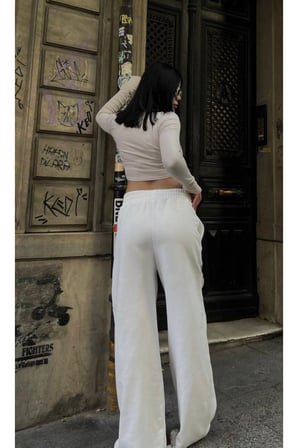 Baskılı Lastik Bel Oversize Eşofman Altı