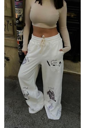 Baskılı Lastik Bel Oversize Eşofman Altı