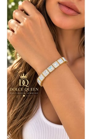 Işıltılı Gold Detaylı Lastikli Kadın Bileklik