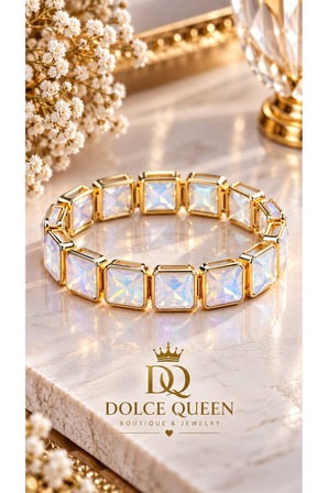Işıltılı Gold Detaylı Lastikli Kadın Bileklik