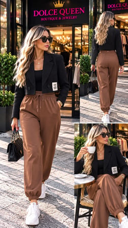Kadın Siyah Crop Blazer Ceket