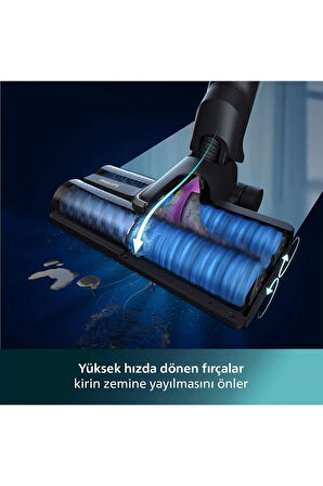 Aqua Trio 7000 Serisi Kablosuz Dik Süpürge Yeni Nesil Islak Süpüren Dik Süpürge