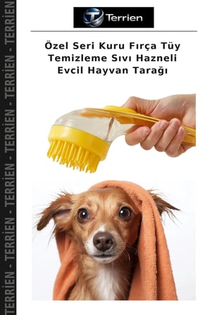 Özel Seri Kuru Fırça Tüy Temizleme Sıvı Hazneli Evcil Hayvan Tarağı