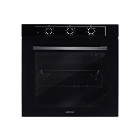 Luxell Aspiratörlü 7 Prg 77 Litre Siyah Optimum Ankastre Set