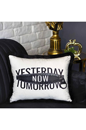 Yesterday Kadife Yastık/kırlent (dolgu Boncuk Elyaf Uluslararası Yıkama Ve Solmama Sertifikası)