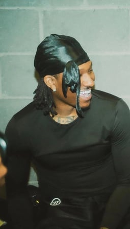 Siyah Durag Ayarlanabilir Premium Unisex Bandana