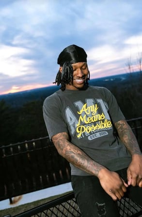 Siyah Durag Ayarlanabilir Premium Unisex Bandana