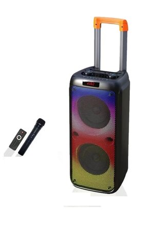 BÜYÜK BOY BLUETOOTH HOPARLÖR KABLOSUZ MİKROFONLU TAŞINABİLİR VALİZ TİPİ TEKERLEKLİ ŞRJLI SPEAKER