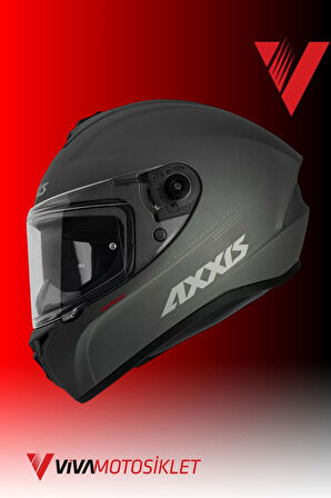 DRAKEN S SOLID V.2 A12  MATT TITANIUM KASK