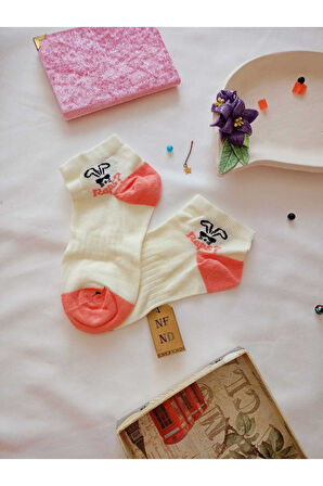 3 ÇİFT PATİK ÇORAP BURUN DİKİŞSİZ YUMUŞAK PAMUKLU KISA KONÇ DESENLİ KADIN ÇORABI 36-40