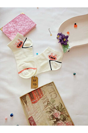 3 ÇİFT PATİK ÇORAP BURUN DİKİŞSİZ YUMUŞAK PAMUKLU KISA KONÇ DESENLİ KADIN ÇORABI 36-40