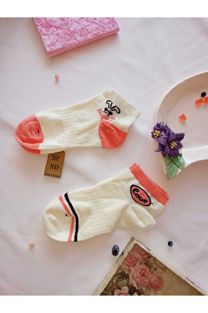 3 ÇİFT PATİK ÇORAP BURUN DİKİŞSİZ YUMUŞAK PAMUKLU KISA KONÇ DESENLİ KADIN ÇORABI 36-40