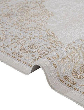 Artemis Halı Dream 09705B Gri Gold Klasik Bambu Halı
