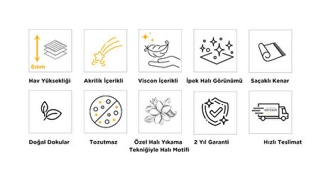Artemis Halı Dream 09705D Krem Gri Klasik Bambu Halı