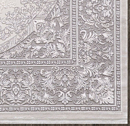 Artemis Halı Dream 09406B Krem Gri Klasik Bambu Halı
