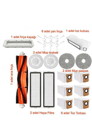 Dreame L10S Ultra vacuum robot uyumlu yedek parça seti