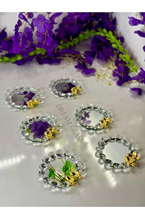 Dream Glass 6 Kişilik Kuş Detaylı Aynalı Lokumluk