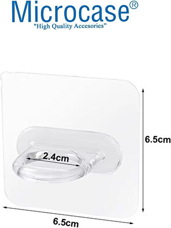 Microcase Yapışkanlı Yüzük Stili Eşya Tutucu Banyo Mutfak vb. Ürün Askılığı - ŞEFFAF AL4759 2 Adet