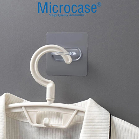 Microcase Yapışkanlı Yüzük Stili Eşya Tutucu Banyo Mutfak vb. Ürün Askılığı - ŞEFFAF AL4759 2 Adet