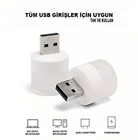 2 Adet Mini USB Gece Lambası