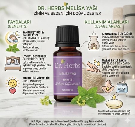 Dr. Herbs Melisa Uçucu Yağı 10 ml