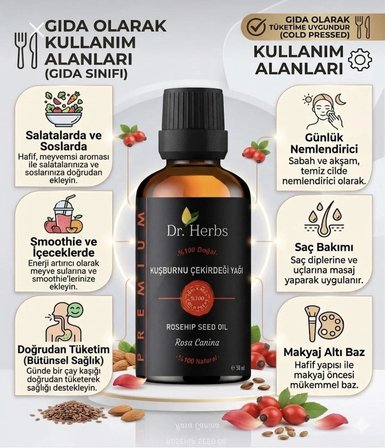 dr.herbs kuşburnu çekirdeği yağı 50 ml