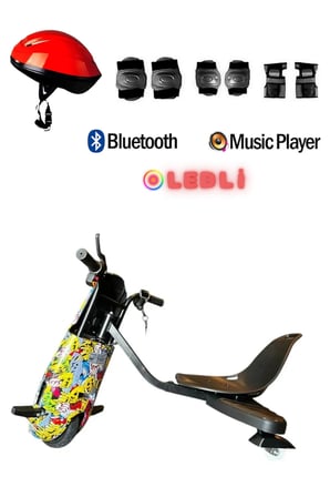 Citymate Drift Car Elektrikli Kaykay Bluetooth Dirift Kar Hoverboard Scooter Koruma Ekipmanı Hediye D01