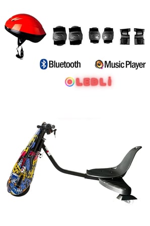 Citymate Drift Car Elektrikli Kaykay Bluetooth Dirift Kar Hoverboard Scooter Koruma Ekipmanı Hediye D01
