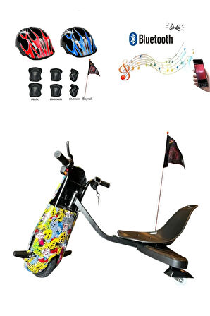 Citymate Drift Car Elektrikli Kaykay Bluetooth Dirift Kar Hoverboard Scooter Koruma Ekipmanı Hediye D01