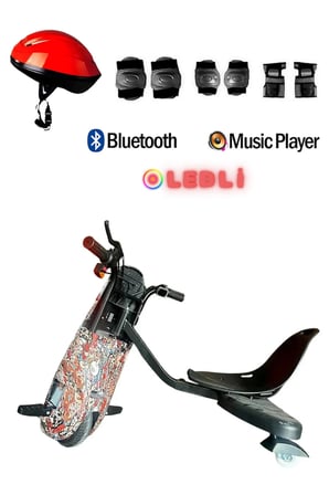 Citymate Drift Car Elektrikli Kaykay Bluetooth Dirift Kar Hoverboard Scooter Koruma Ekipmanı Hediye D07