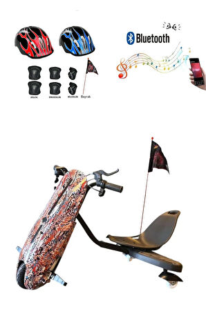 Citymate Drift Car Elektrikli Kaykay Bluetooth Dirift Kar Hoverboard Scooter Koruma Ekipmanı Hediye D07