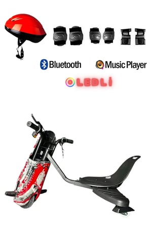 Citymate Drift Car Elektrikli Kaykay Bluetooth Dirift Kar Hoverboard Scooter Koruma Ekipmanı Hediye D17