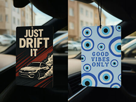 Just Drift It ve Nazar Boncuğu - İkili Oto Kokusu - Dekoratif Araç Kokusu ve Aksesuarı