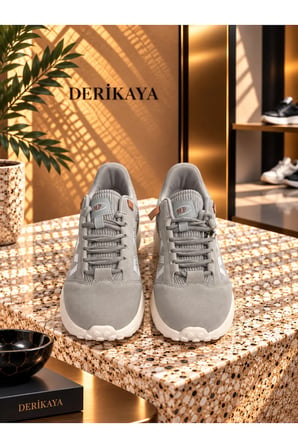 Kadın Gri Bağcıklı Düz Taban Rahat Günlük Sneaker Ayakkabı