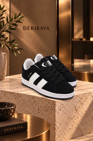 Kadın Siyah Bağcıklı Düz Taban Günlük Sneaker Spor Ayakkabı