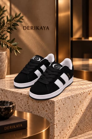 Kadın Siyah Bağcıklı Düz Taban Günlük Sneaker Spor Ayakkabı