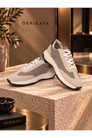 Erkek Bağcıklı Kontrast Tabanlı Günlük Sneaker