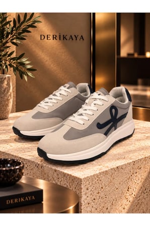Erkek Bağcıklı Kontrast Tabanlı Günlük Sneaker