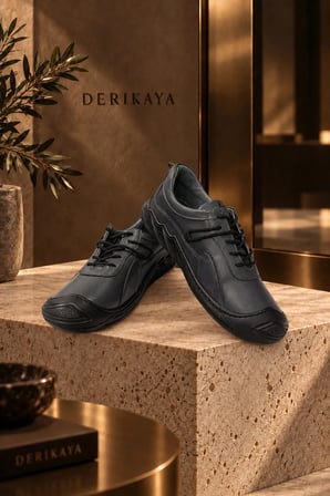 Urban Erkek Gri Delikli Yan Panel Detaylı Bağcıklı Sneaker