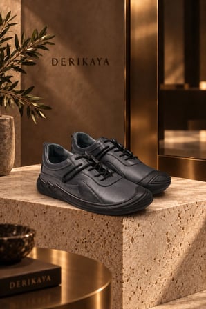 Urban Erkek Gri Delikli Yan Panel Detaylı Bağcıklı Sneaker